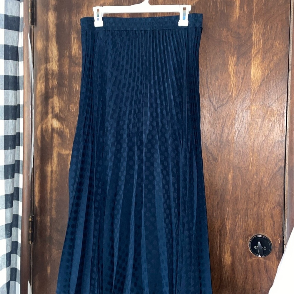 Max Studio navy maxi pleated skirt - Picture 1 of 6